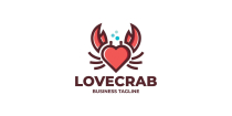 Crab Love Logo Template Screenshot 1