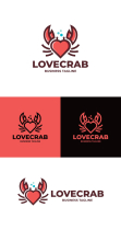 Crab Love Logo Template Screenshot 4