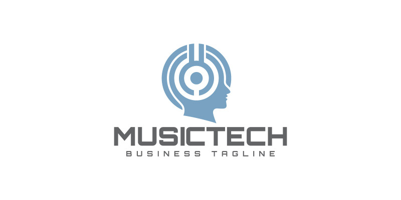 Human Music Technology Logo Template