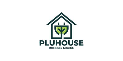 Eco Plug House Logo Template
