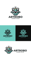 Creative Art Bot Logo Template Screenshot 4