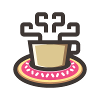 Donut &amp; Coffee Logo Template