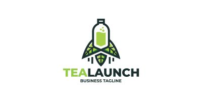 Green Tea Launch Logo Template
