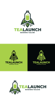 Green Tea Launch Logo Template Screenshot 4