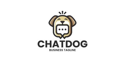 Dog Chat Logo Template