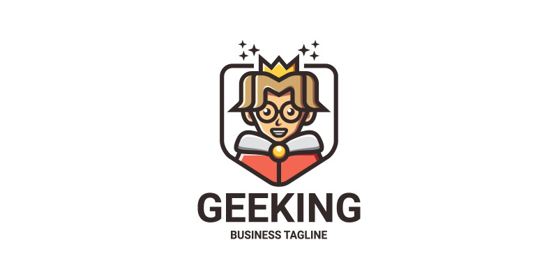 Geek King Logo Template