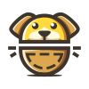 Cheerful Dog Pocket Logo Template