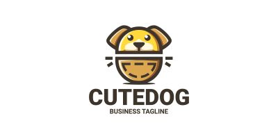 Cheerful Dog Pocket Logo Template