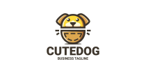 Cheerful Dog Pocket Logo Template Screenshot 1