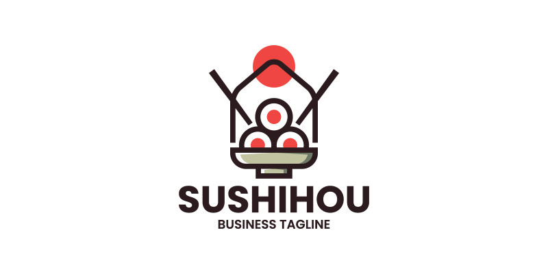 Sushi House Logo Template