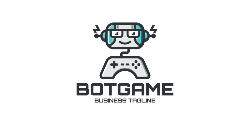 Game Robot Logo Template