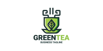 Green Tea Cup Logo Template Screenshot 1