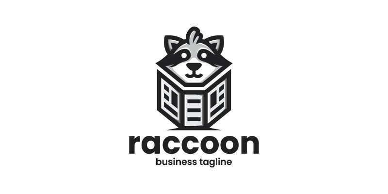 Raccoon News Logo Template