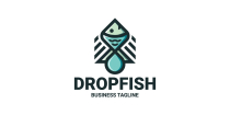 Nature Drop Fish Logo Template Screenshot 1