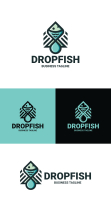 Nature Drop Fish Logo Template Screenshot 4