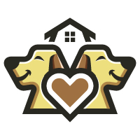 Twins Dog House Logo Template