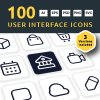 100 Standard User Interface Icons - 3 Versions