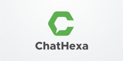 Chat Hexagon - Letter C Logo