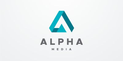 Alpha media - Letter A Logo