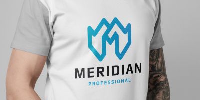 Professional Meridian Letter M Logo