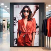 Promotion Poster on Fashion Store Mockup PSD