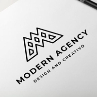 Modern Agency Letter M Logo