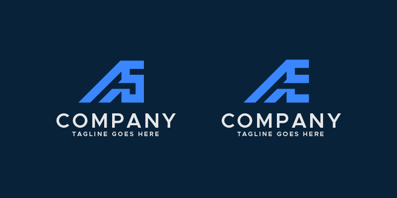 A5 or AE Letter logo design template