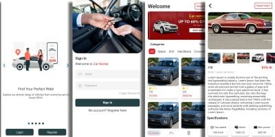 Car Rental App UI Kit - React Native Template