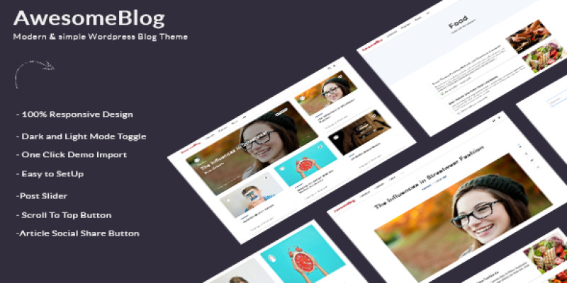 AwesomeBlog - Minimal and personal WordPress blog 