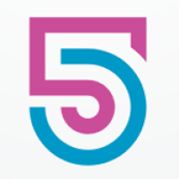 Five - Number 5 Logo design