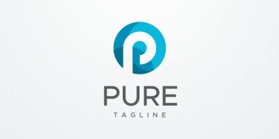 Pure - Letter P Logo