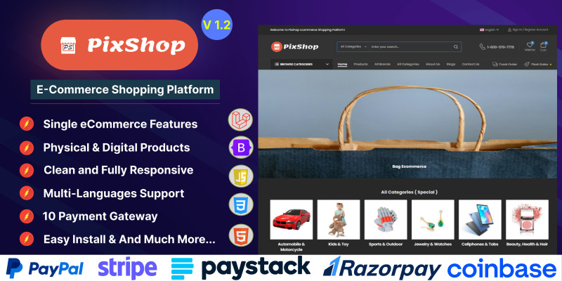 PixShop – E-Commerce Shopping Platform