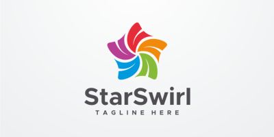 Star Swirl Colorful Logo