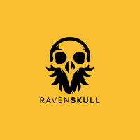 Skull Black Raven 
