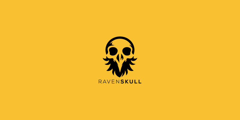 Skull Black Raven 