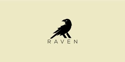 Black Raven Logo Template