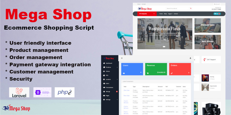 Mega Shop - Ecommerce Shopping