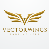 Vector Wings - Letter V Logo