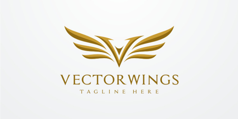 Vector Wings - Letter V Logo