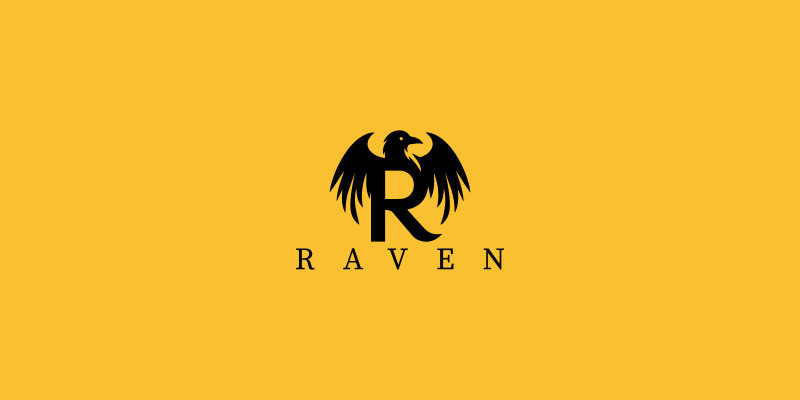 Raven Letter Bird Logo