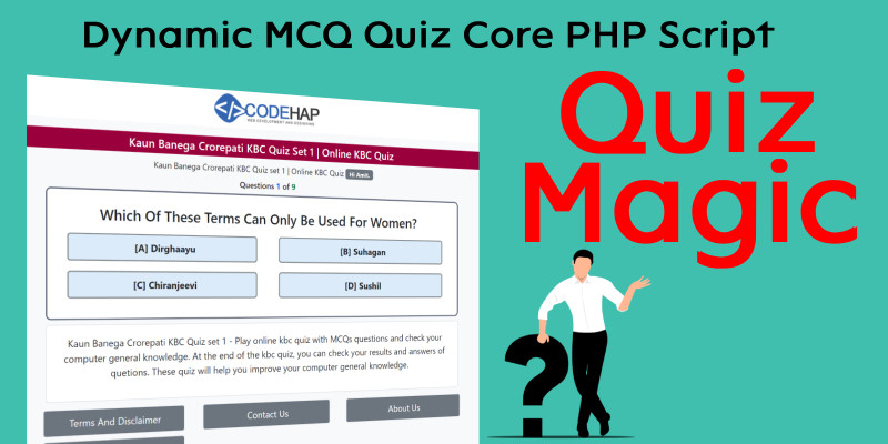 QuizMagic: Dynamic MCQ Quiz Core PHP Script