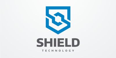 Shield Tech - Letter S logo design