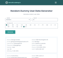 Dummy Data Generator Core PHP Script Screenshot 3