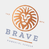Brave Lion Head Logo