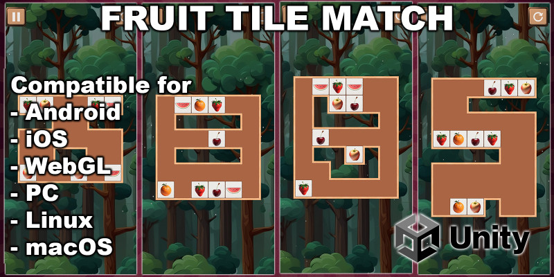 Fruit Tile Match - Unity Puzzle Game