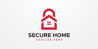Secure Home Logo Template