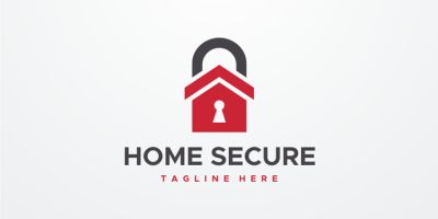 Home Secure Logo Template