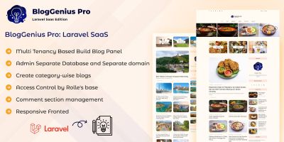 BlogGenius Pro - Laravel SaaS Edition Multi Tenanc