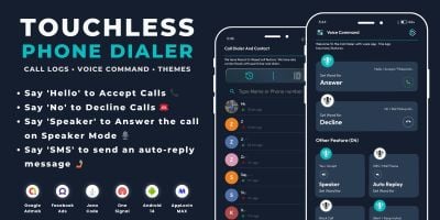 Touchless Phone Dialer Call Logs AdMob Ads Android