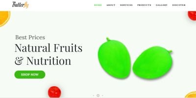 Butterfly - Fruit Shop HTML5 Landing Page Template